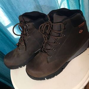 Wolverine Steel Toe Work Brown Shoes Size 11.5M